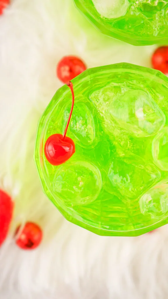 top view of grinch cocktail